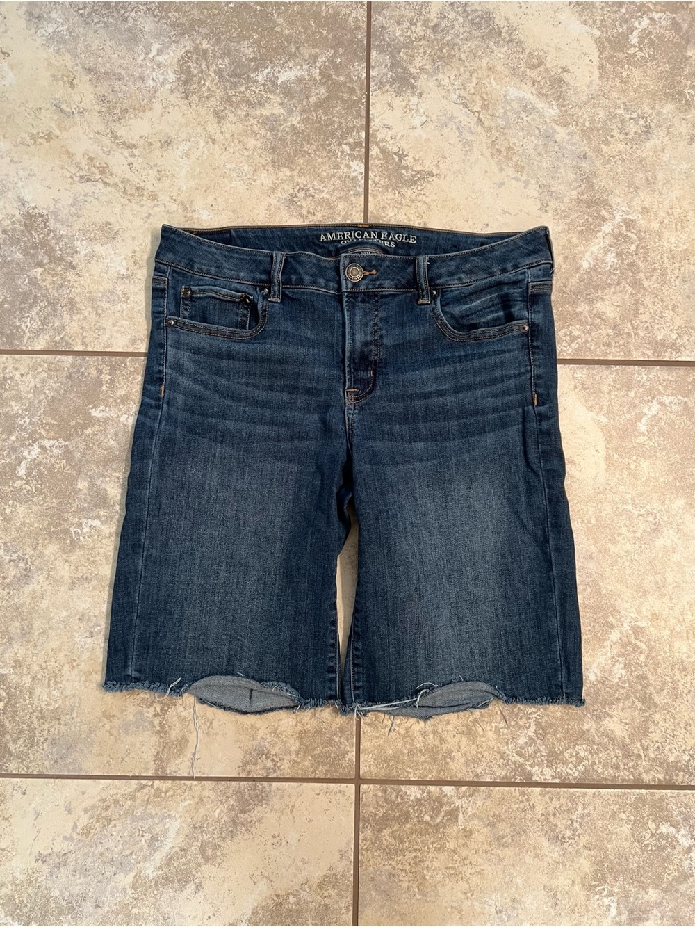 American Eagle Outfitters Dark Blue Denim Bermuda Shorts